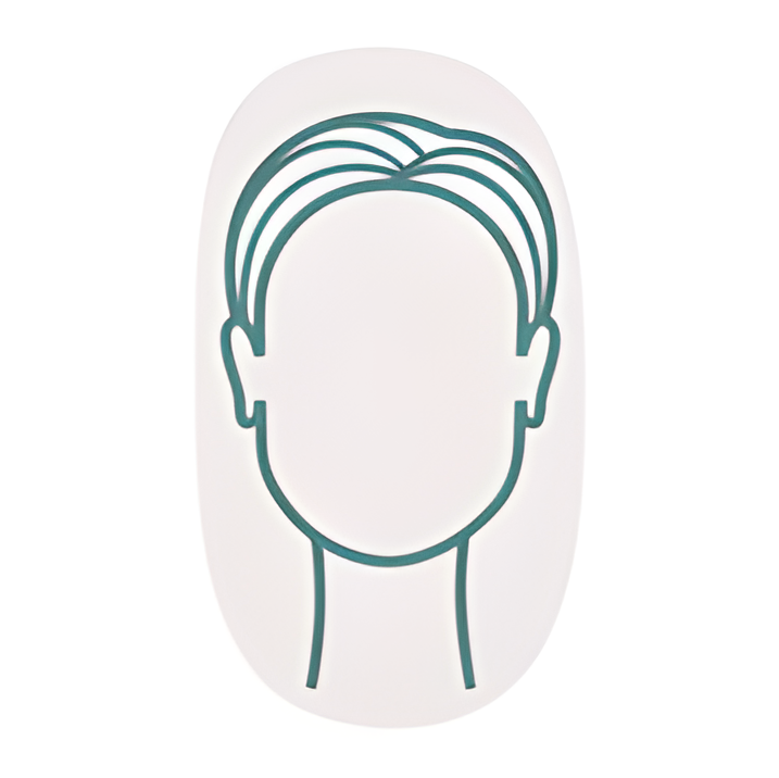 oblong face shaped face icon