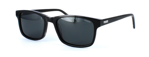 Pioneer Prescription Sunglasses - Rocco - Shiny Black front left view
