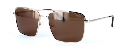 Pioneer Prescription Sunglasses - Aurelio - Shiny Gold front left view