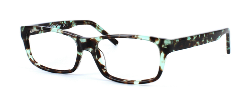 Franco - Brown & Sea Green prescription glasses front left view