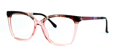 Carina - Crystal Pink & Tort prescription glasses front left view