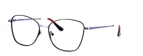 Taurus - Black & Purple prescription glasses front left view