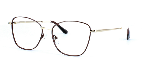 Taurus - Brown & Gold prescription glasses front left view