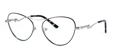 Auriga - Black & Silver prescription glasses front left view