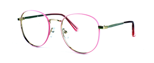 Sagittarius - Pink & Gold prescription glasses front left view