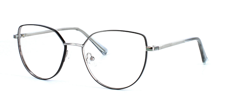 Hydra - Black & Silver prescription glasses front left view
