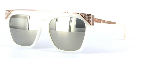Ted Baker Ladies Prescription Sunglasses in White - Dawn front left view