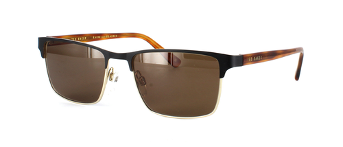 Ted Baker 4344 - Sunglasses - Black & Gold front left view