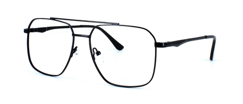 Caludon - Shiny Black prescription glasses front left view