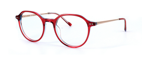 Bexley - Crystal Red prescription glasses front left view