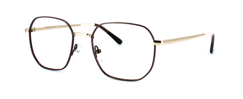 Corvus - Brown & Gold prescription glasses front left view