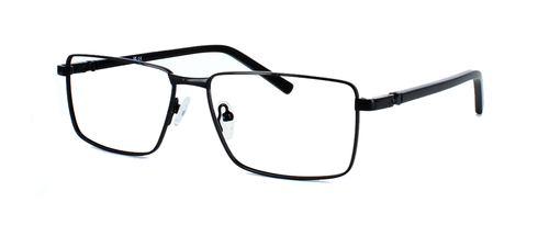 Wrighty in Black prescription glasses front left view