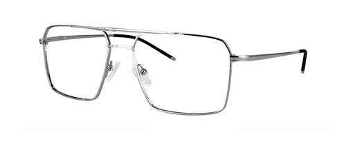 Tipton - Shiny Silver prescription glasses front left view